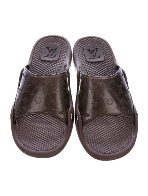 men blue lv slides|luxury sandals men.